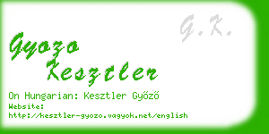 gyozo kesztler business card
